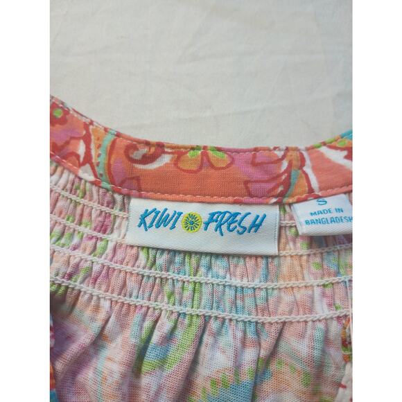 Kiwi fresh Paisley dopamine Tank Top Blouse Women Size Small NWT - Picture 3 of 6